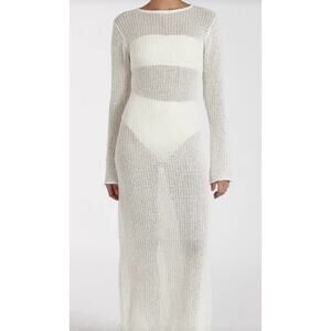 DISSH | Dresses | Dissh Sue Off White Knit Maxi Dress 0 Cotton | Poshmark